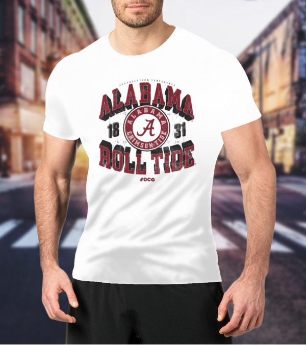 Alabama Crimson Tide 1831 Southeastern Conference Roll Tide Vintage Arched Foco T-Shirt