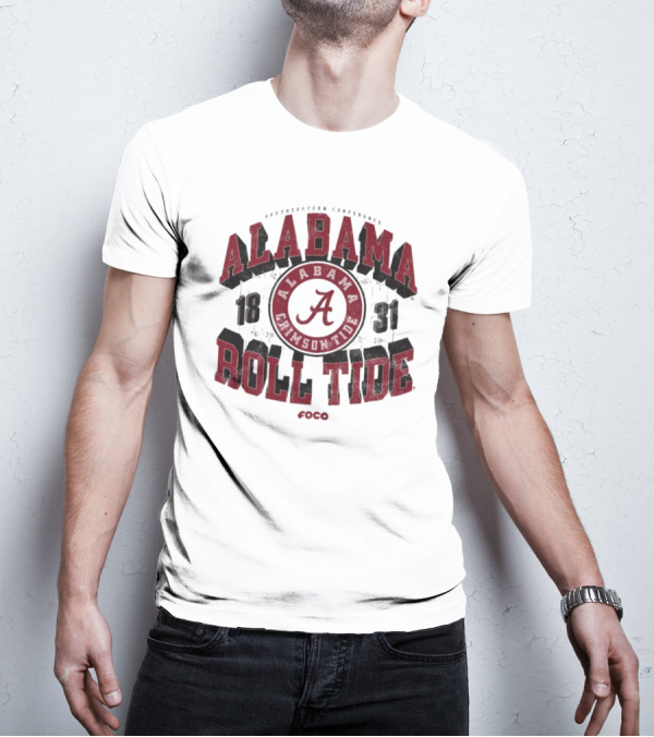 Alabama Crimson Tide 1831 Southeastern Conference Roll Tide Vintage Arched Foco T-Shirt