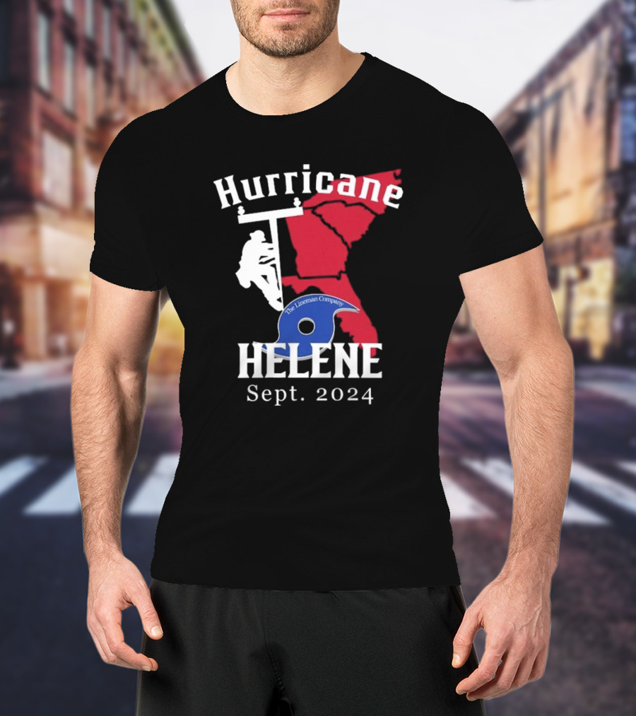 Hurricane Helene The Lineman Company Sept. T-Shirt