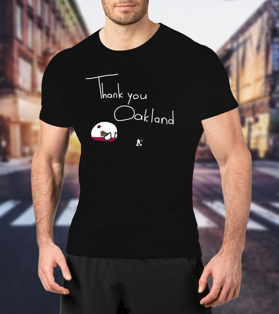 Thank You Oakland Athletics California Bear Flag T-Shirt