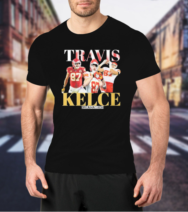 Travis Kelce Kansas City Chiefs Dreamathon Players Action Trio T-Shirt
