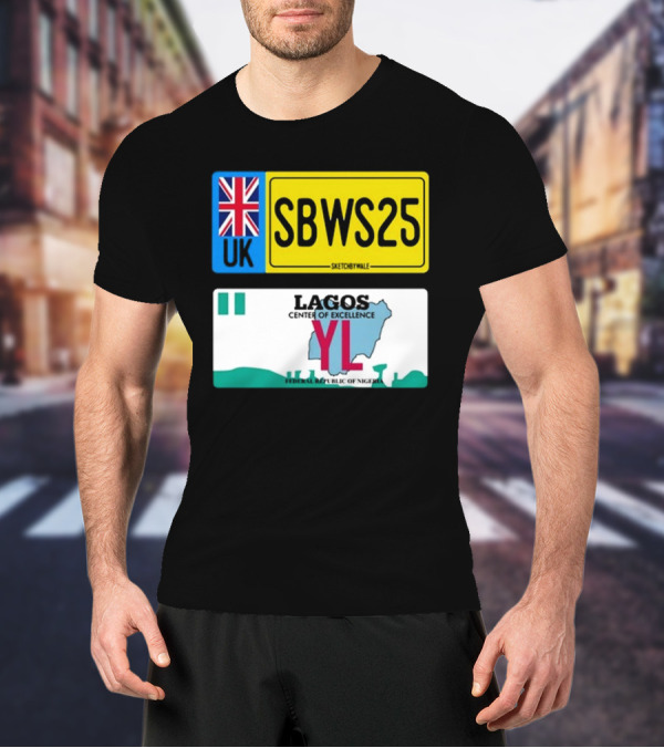 UK SBWS25 Lagos Center Of Excellence Federal Republic Of Nigeria Plate T-Shirt