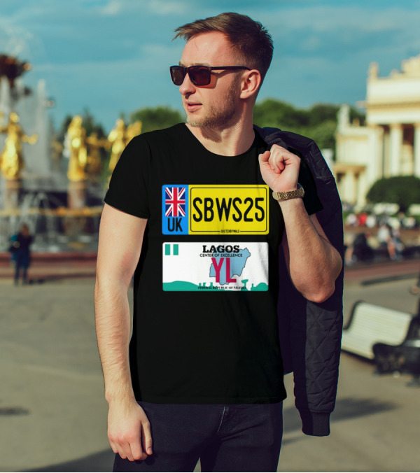 UK SBWS25 Lagos Center Of Excellence Federal Republic Of Nigeria Plate T-Shirt