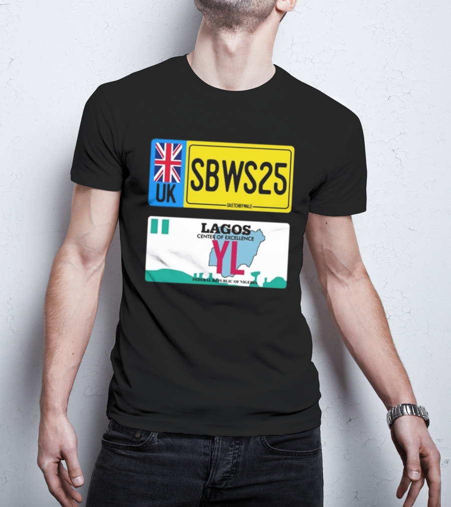 UK SBWS25 Lagos Center Of Excellence Federal Republic Of Nigeria Plate T-Shirt