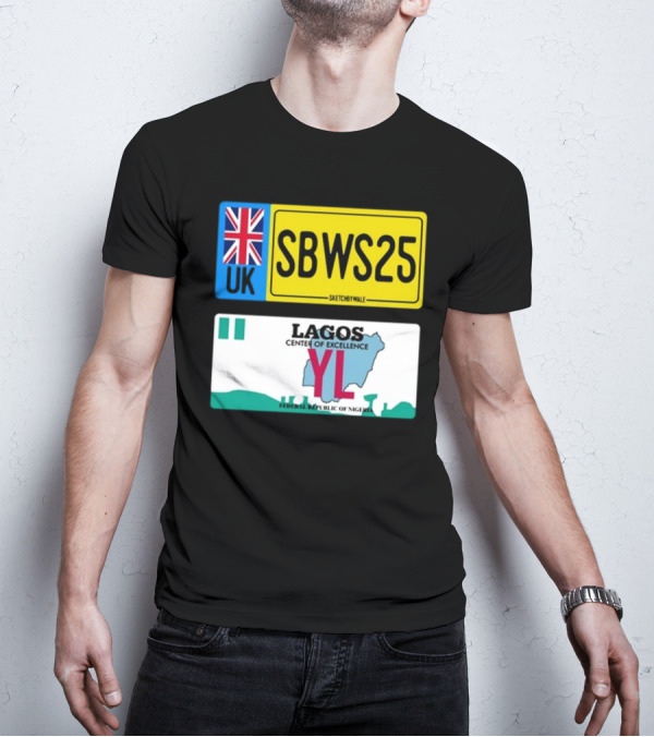 UK SBWS25 Lagos Center Of Excellence Federal Republic Of Nigeria Plate T-Shirt