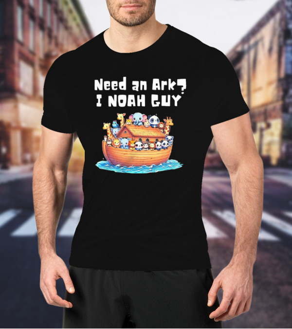 Need An Ark I Noah Guy Cartoon Animal Christian T-Shirt