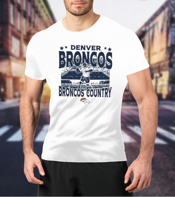 Denver Broncos Broncos Country Vintage Stadium Game Day Football T-Shirt