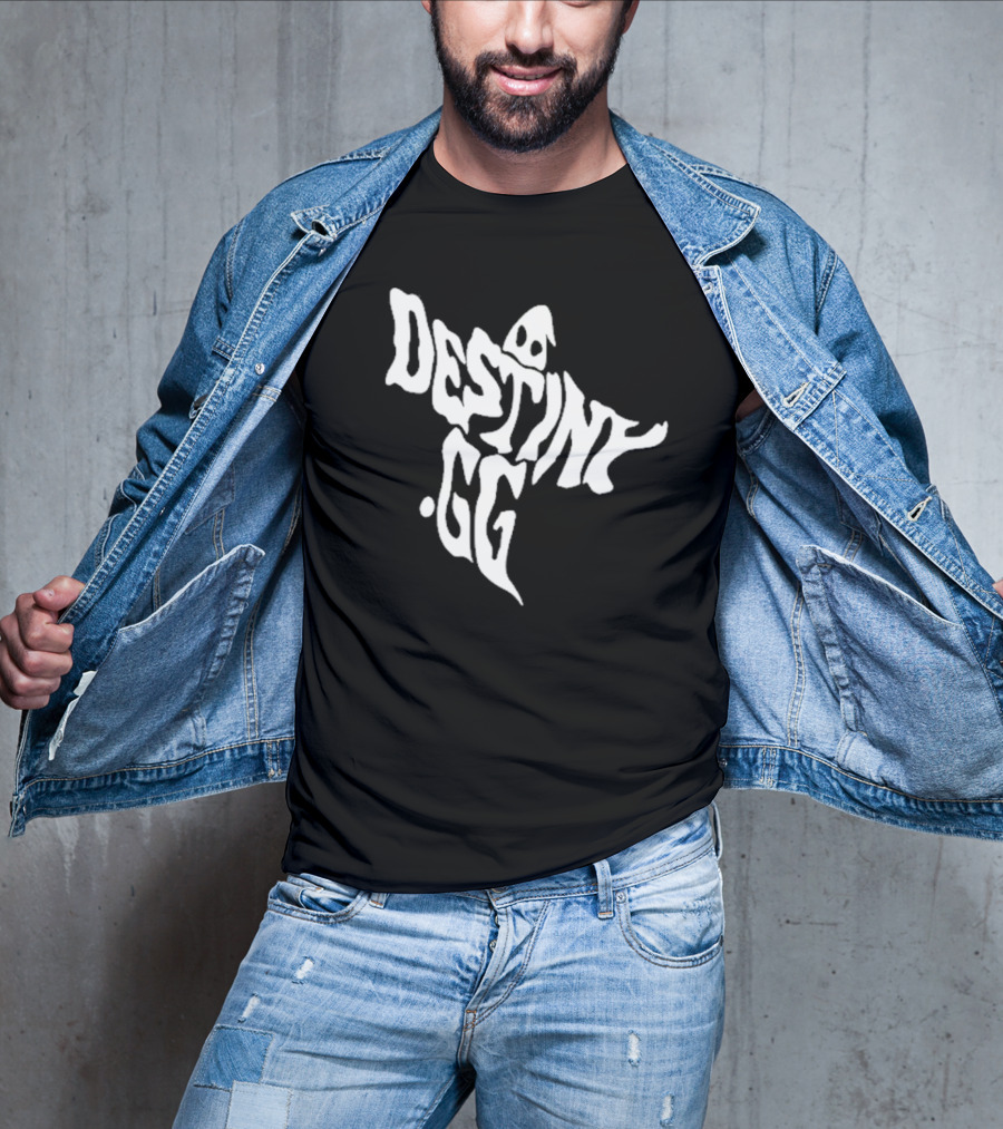 Destiny Gg Ghostly Styled Text T-Shirt