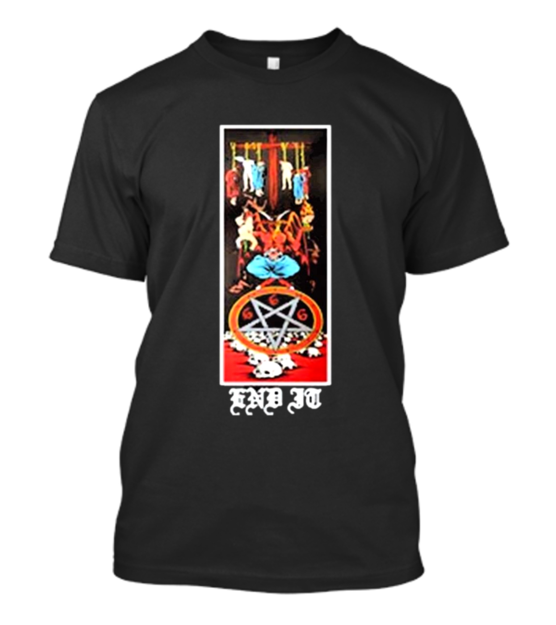 Dicegameusa Natas Kaupas Devil Skateboards End It 666 Painting T-Shirt