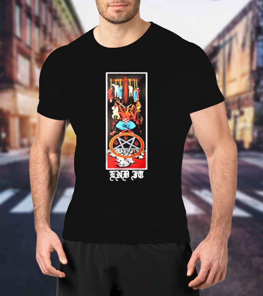 Dicegameusa Natas Kaupas Devil Skateboards End It 666 Painting T-Shirt