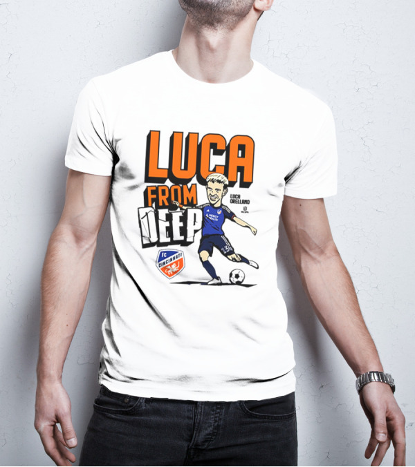 Luca Orellano FC Cincinnati From Deep Soccer Player Action Image T-Shirt