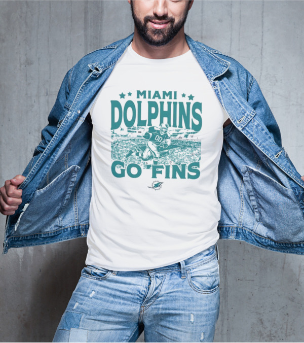 Miami Dolphins Go Fins Vintage Stadium Gameday T-Shirt