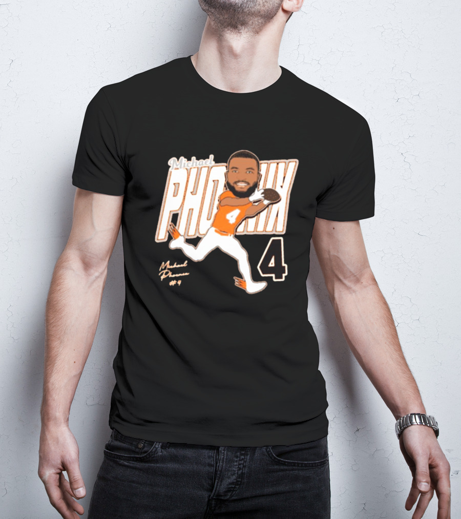 Michael Phoenix 4 Sam Houston Bearkats Football Caricature Signature T-Shirt