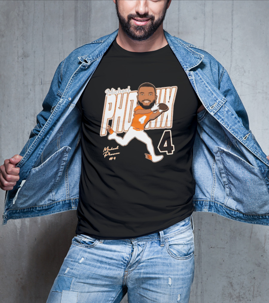 Michael Phoenix 4 Sam Houston Bearkats Football Caricature Signature T-Shirt