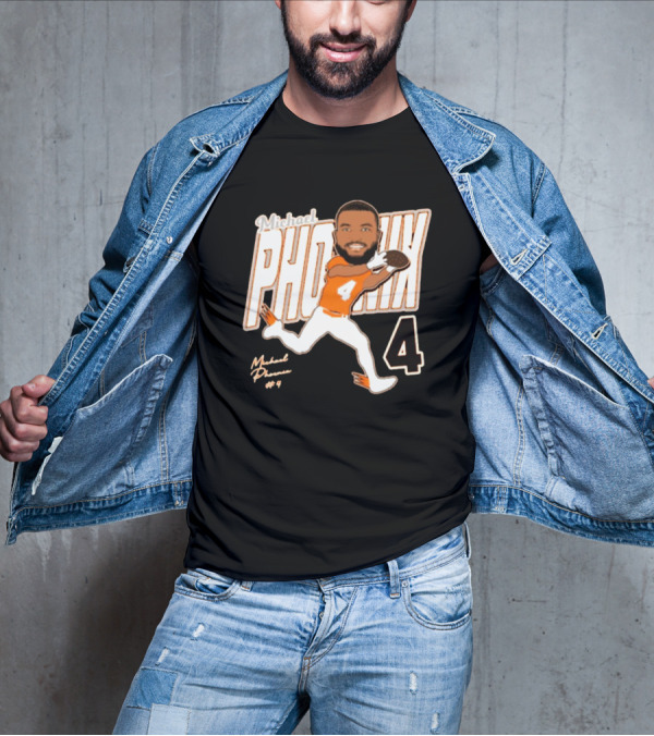 Michael Phoenix 4 Sam Houston Bearkats Football Caricature Signature T-Shirt