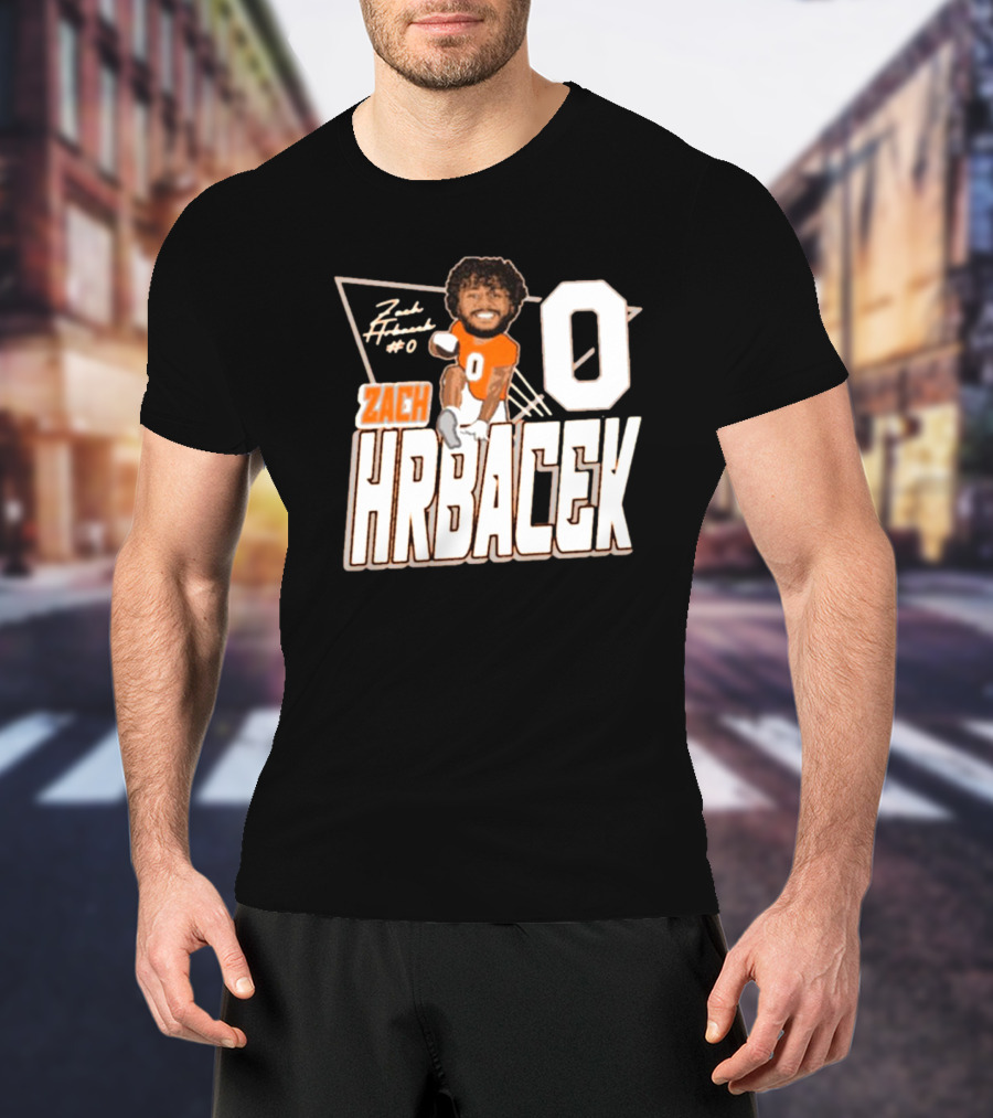 Zach Hrbacek 0 Sam Houston Bearkats Football Caricature Signature T-Shirt