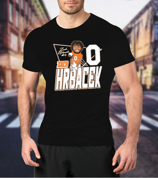 Zach Hrbacek 0 Sam Houston Bearkats Football Caricature Signature T-Shirt