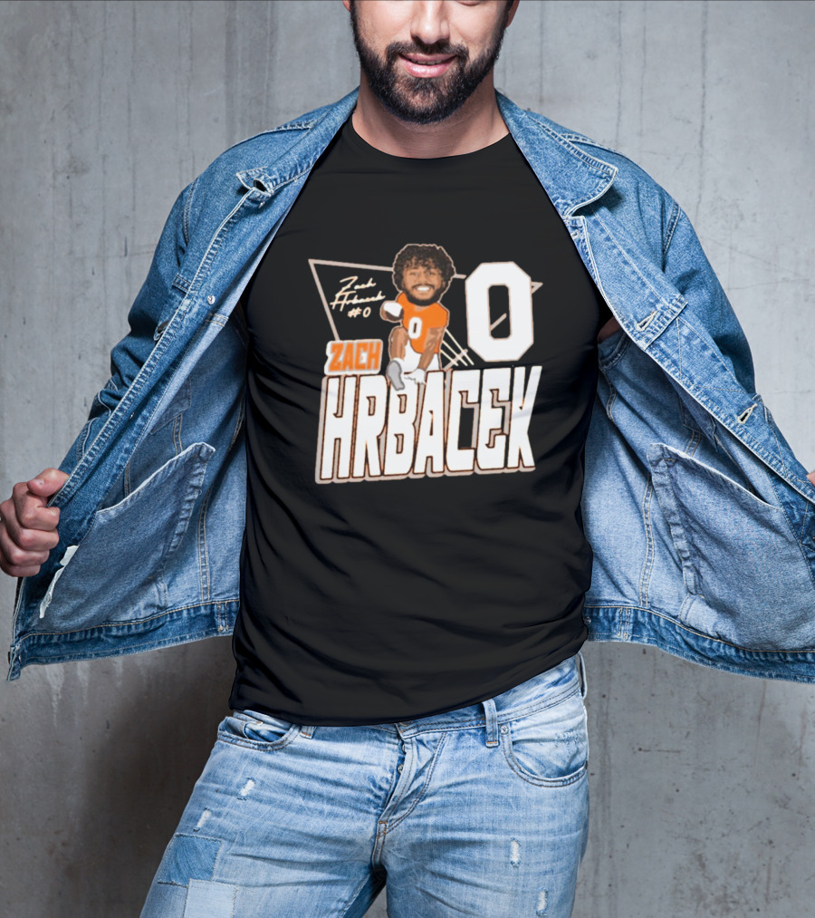 Zach Hrbacek 0 Sam Houston Bearkats Football Caricature Signature T-Shirt