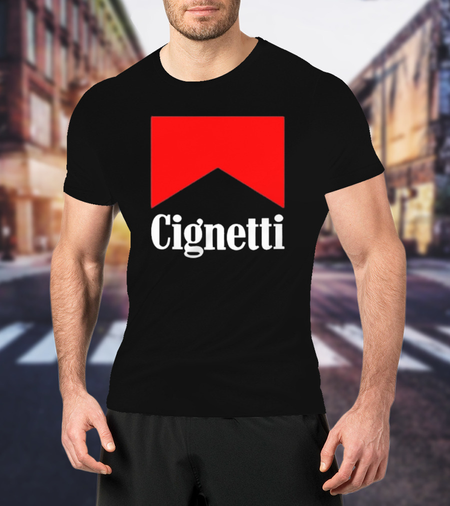 Cignetti Parody Logo Red Chevron T-Shirt