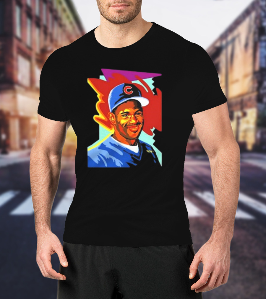 Sammy Cubs Portrait Colorful Art Baseball Cap T-Shirt