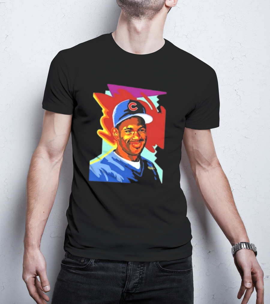 Sammy Cubs Portrait Colorful Art Baseball Cap T-Shirt