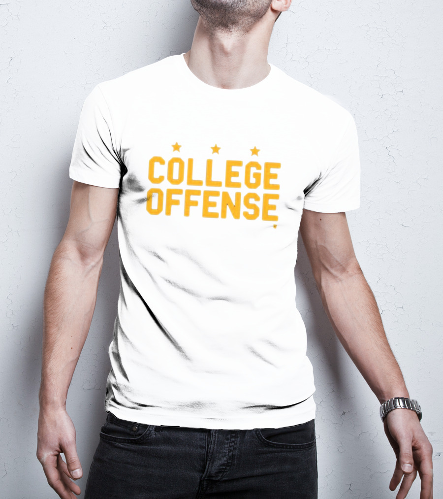 College Offense Yellow Stars Shane Peacher T-Shirt