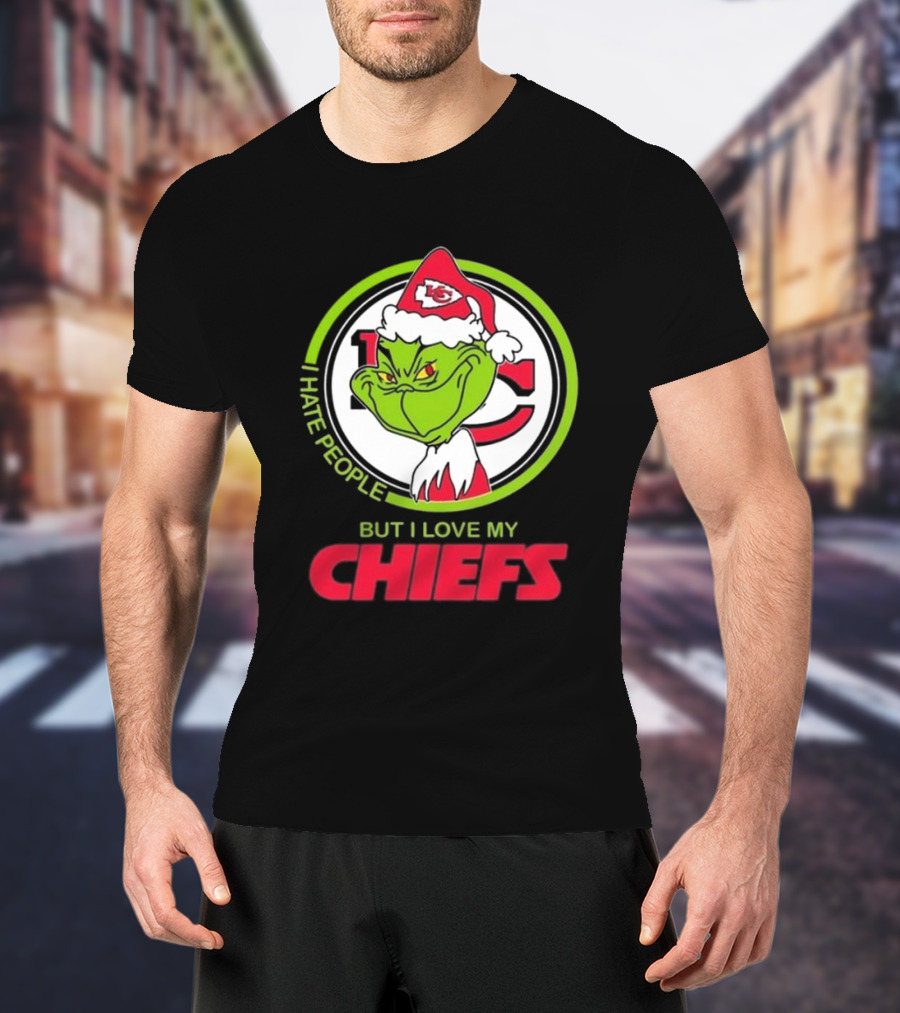 The Grinch I Hate People But I Love My Chiefs Kansas City T-Shirt