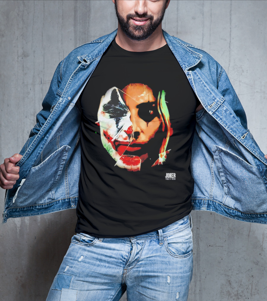 Joker Folie A Deux Fragmented Face Iconic Clown T-Shirt