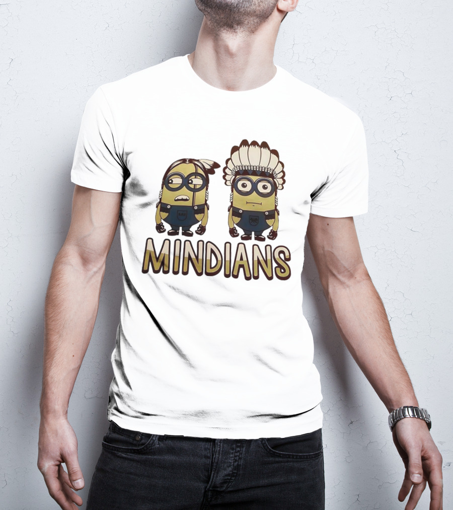 Mindian Minions With Native American Headdress T-Shirt