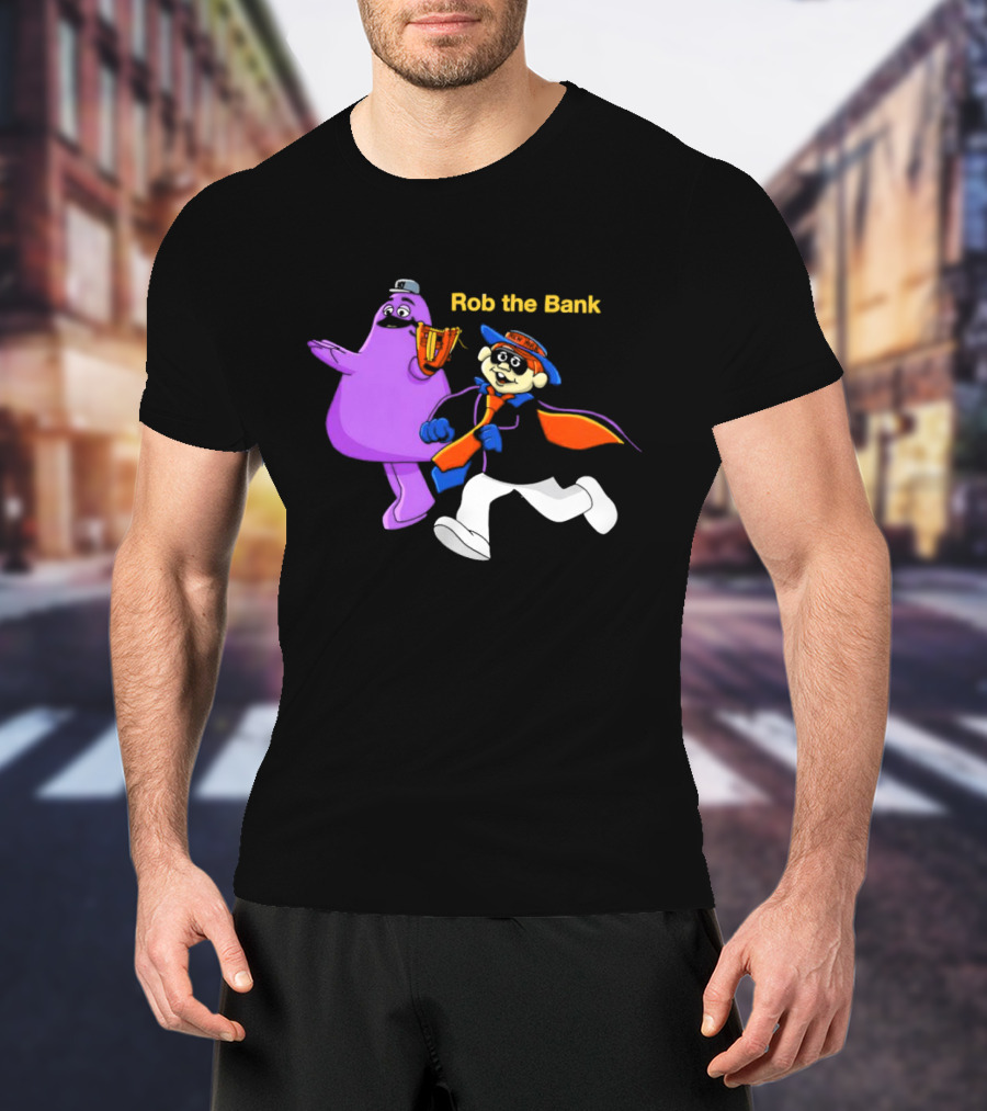 New York Mets Grimace Rob The Bank Hamburglar Duo T-Shirt