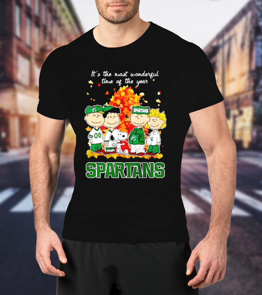 It's The Most Wonderful Time Of The Year Peanuts Spartans Fall T-Shirt