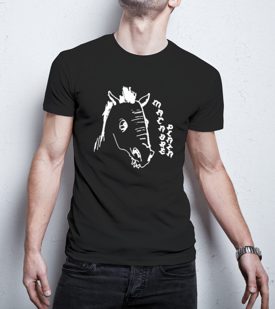 Macabre Plaza Horse Head Drawing T-Shirt