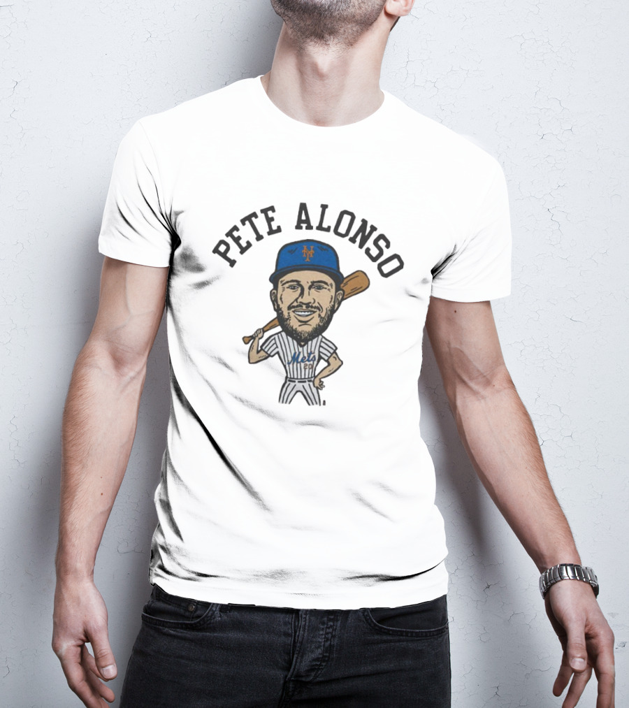 Pete Alonso New York Mets MLB Caricature T-Shirt