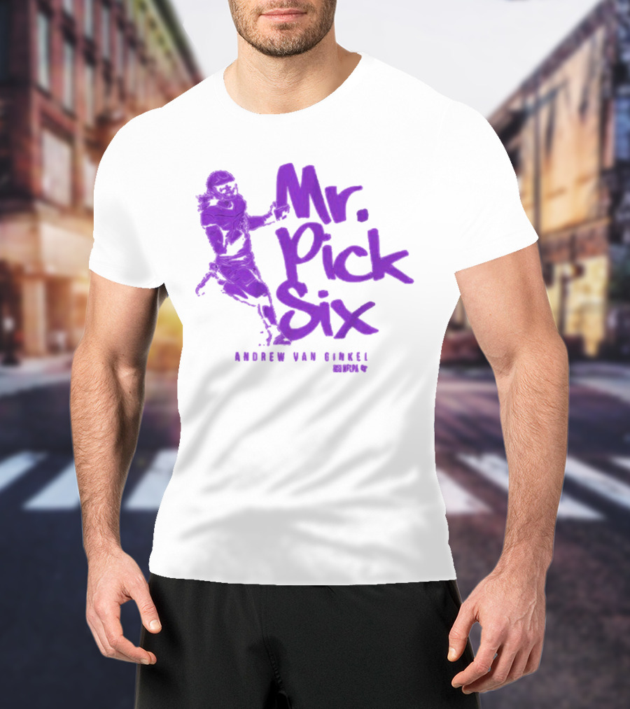 Andrew Van Ginkel Mr. Pick Six NFLPA T-Shirt