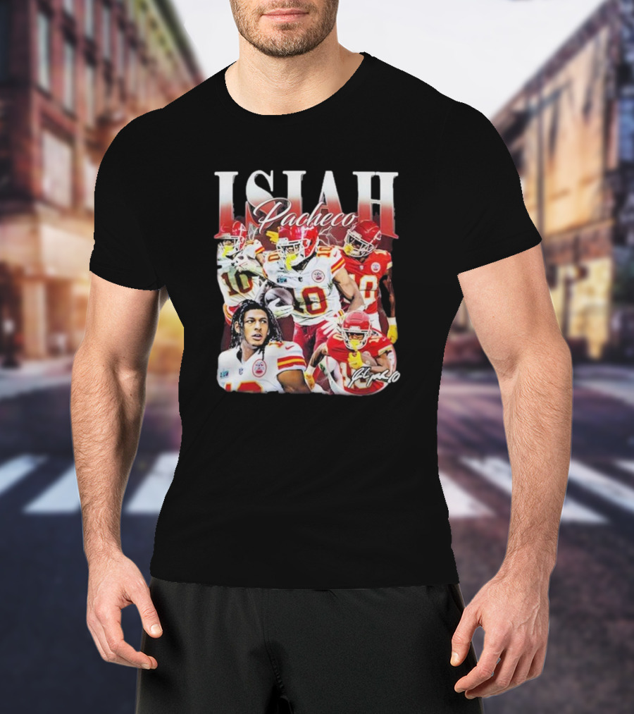Isiah Pacheco Kansas City Chiefs Vintage Football Star T-Shirt