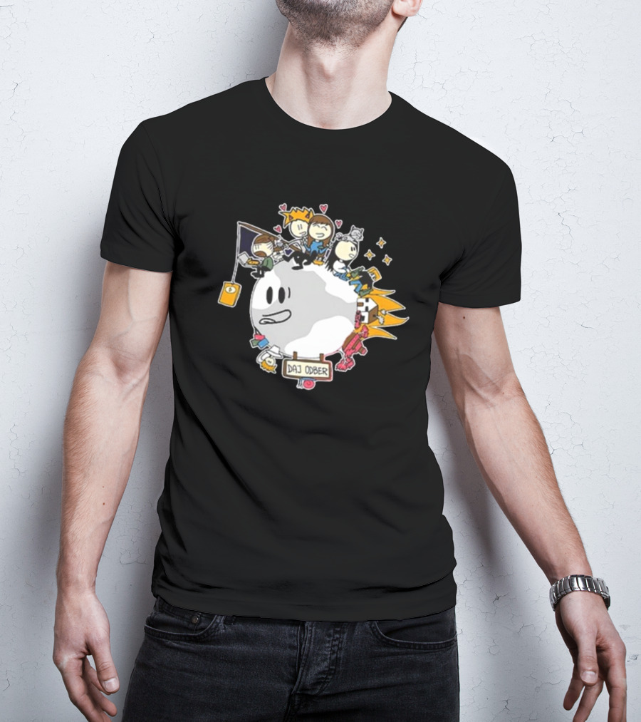 Moonov Moon Art Daj Ober Characters And Hearts T-Shirt