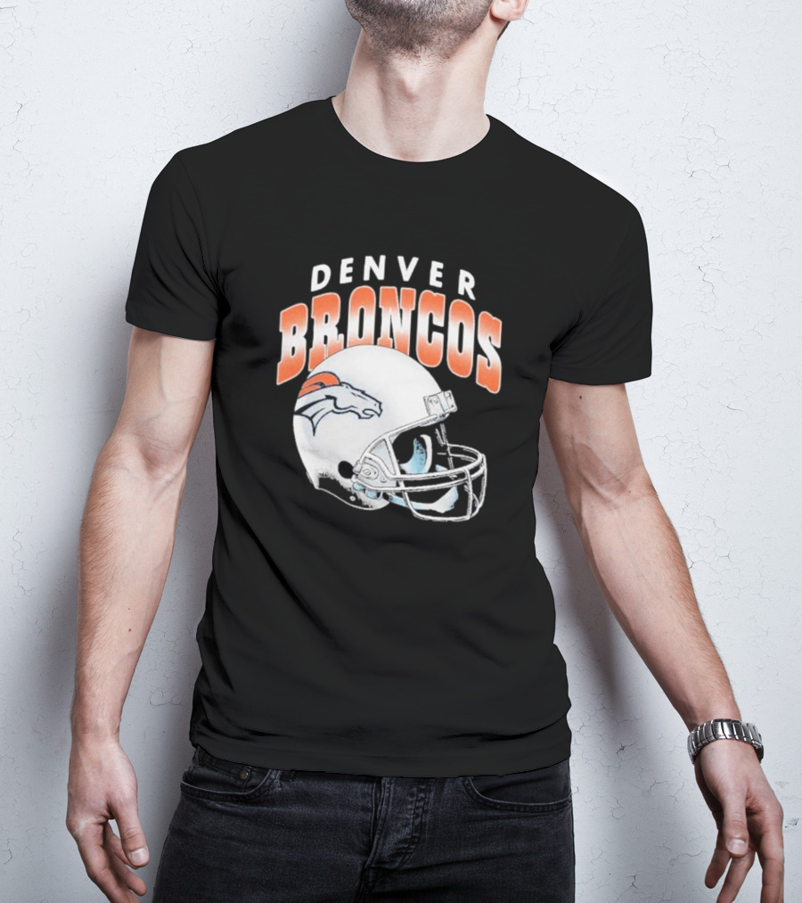 Denver Broncos Helmet NFL Logo Team Spirit T-Shirt