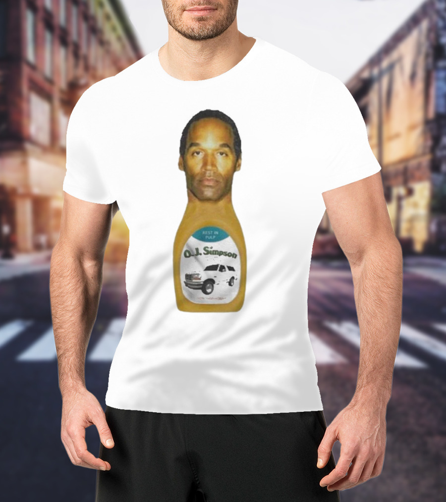 O.J. Simpson Rest In Pulp Illegal Car Chase Bottle T-Shirt
