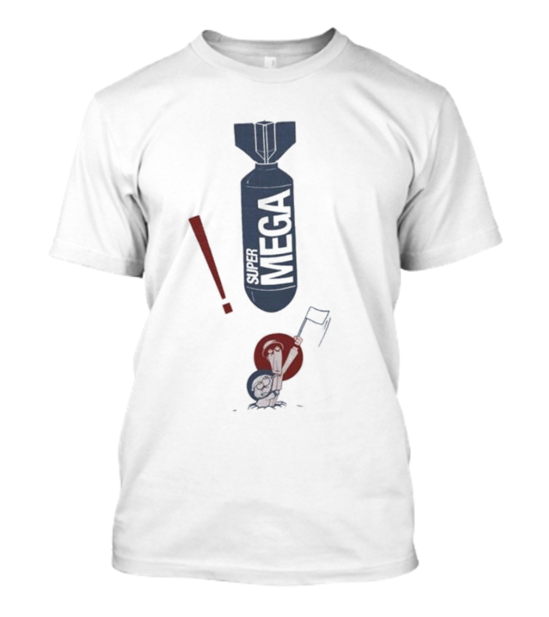 Supermega Mega Bomb Exclamation Cartoon Figure T-Shirt