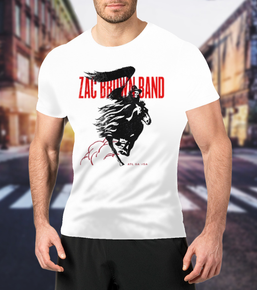 Zac Brown Band ATL GA USA Skeleton Rider T-Shirt