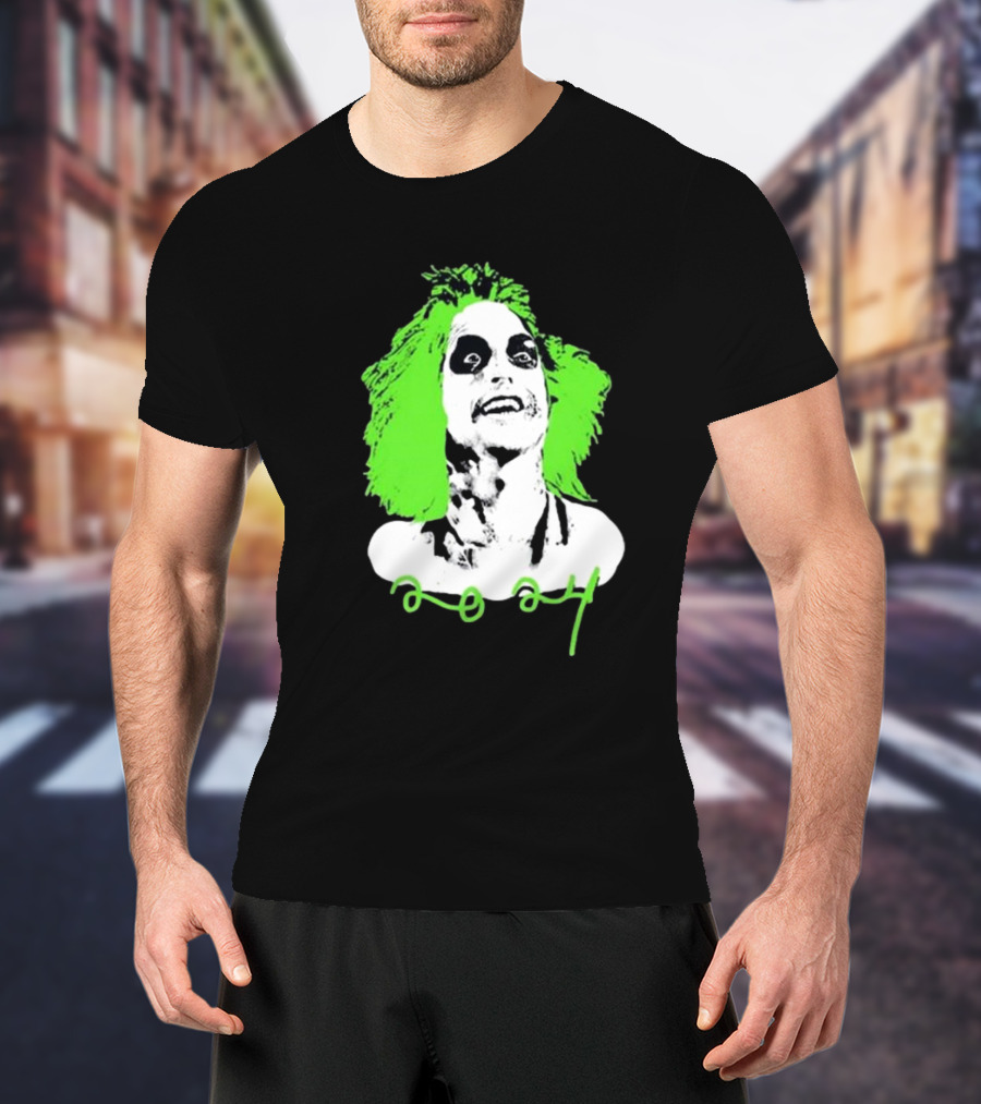 Beetlejuice Eyeliner Green Hair T-Shirt