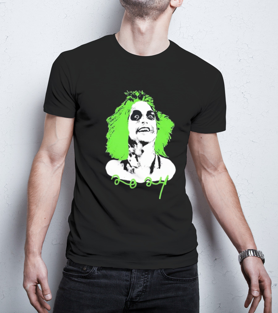Beetlejuice Eyeliner Green Hair T-Shirt