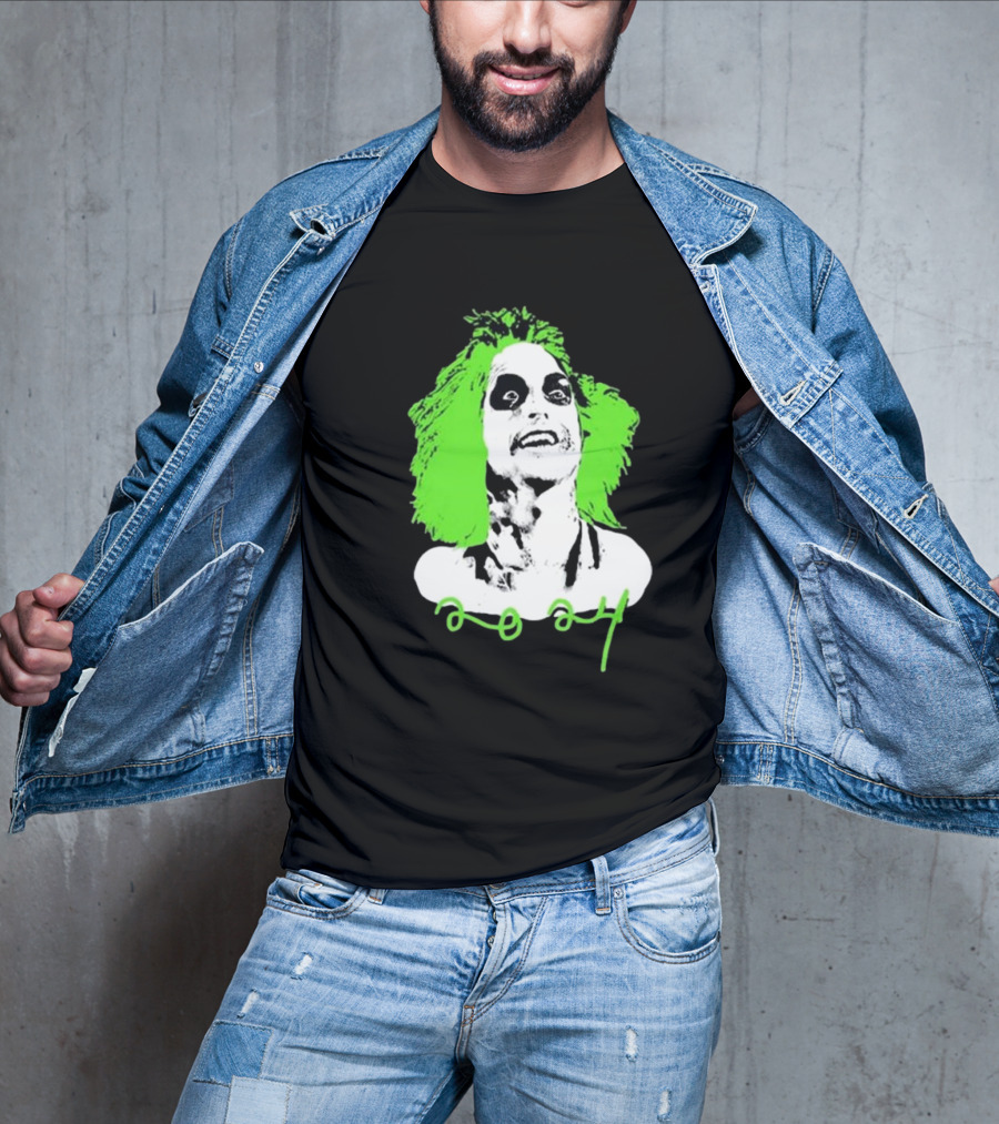 Beetlejuice Eyeliner Green Hair T-Shirt