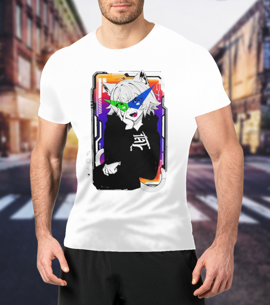 Elasticdroid Gamersupps Anime Cat Ears Cyberpunk T-Shirt