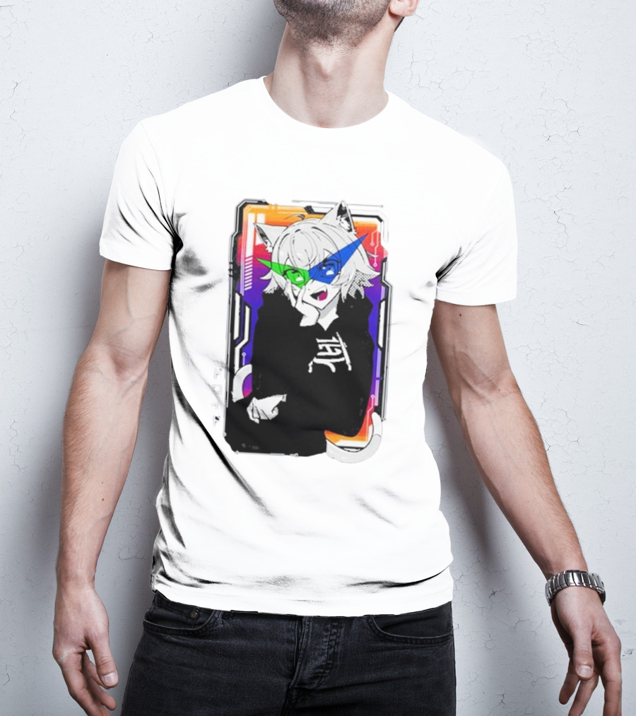 Elasticdroid Gamersupps Anime Cat Ears Cyberpunk T-Shirt