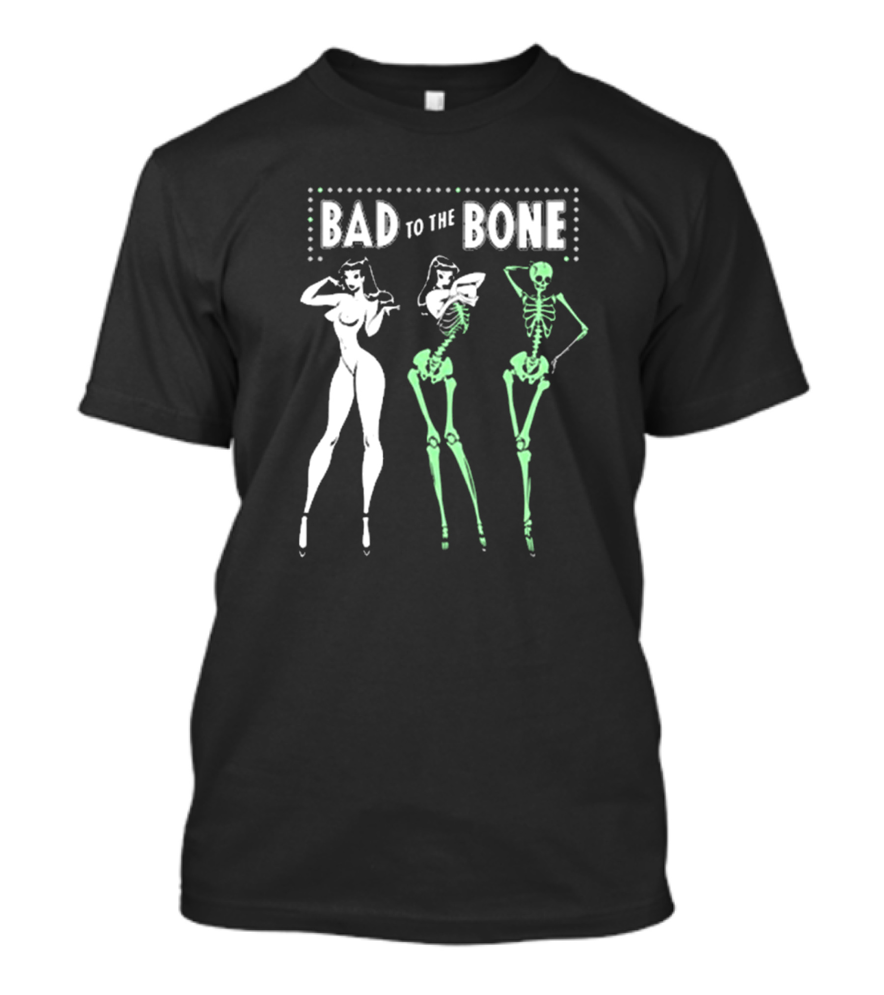 Gothmania666 Sveta Shubina Bad To The Bone Skeleton Pin-Up T-Shirt