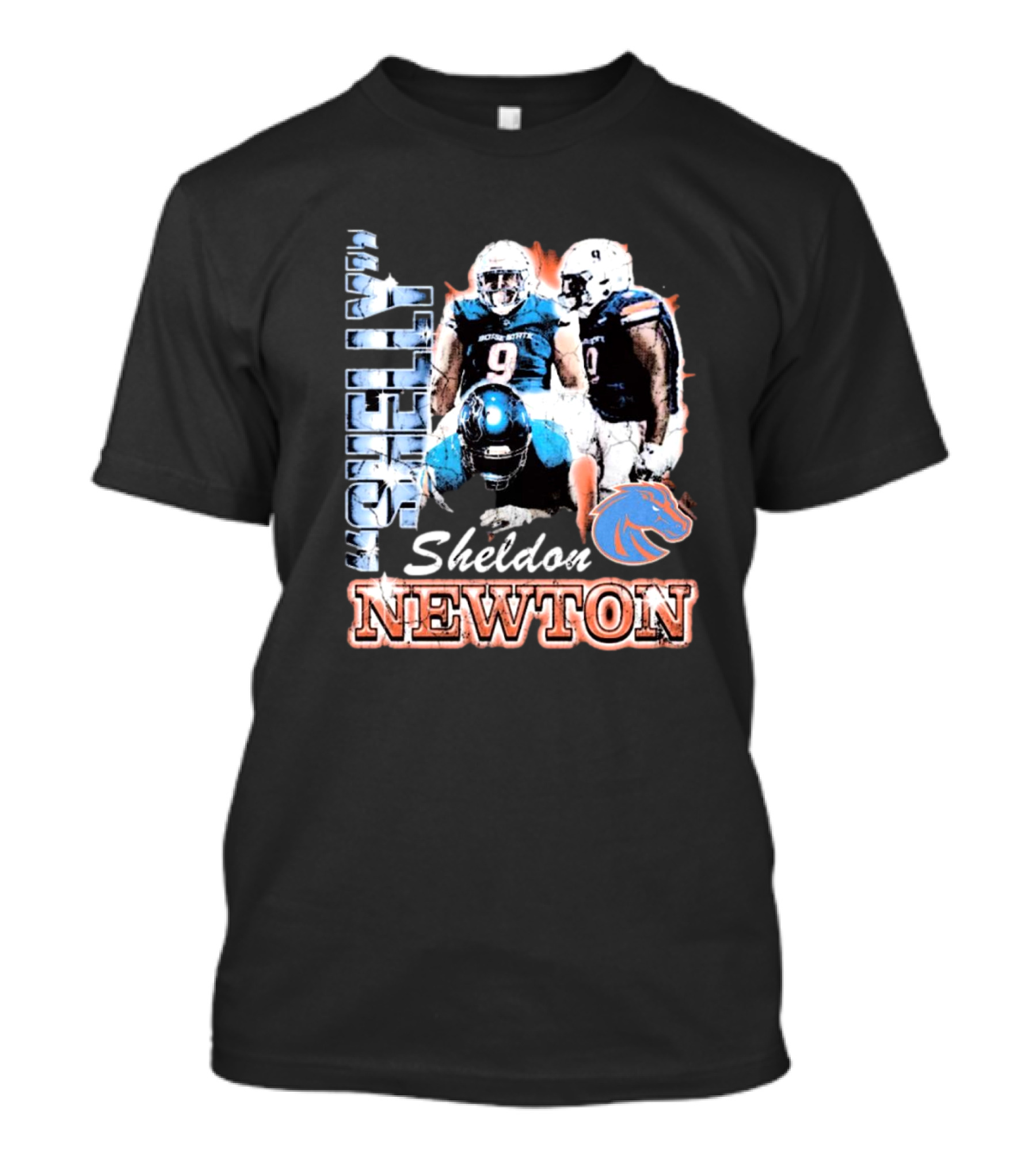 Boise State Broncos Sheldon Newton 90s Style Football Player T-Shirt