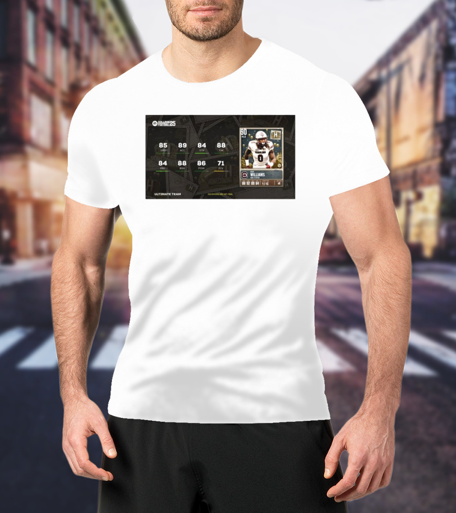 South Carolina Gamecocks Debo Williams Run Stopper Homecoming Key Ratings Madden NFL 25 Ultimate Team T-Shirt
