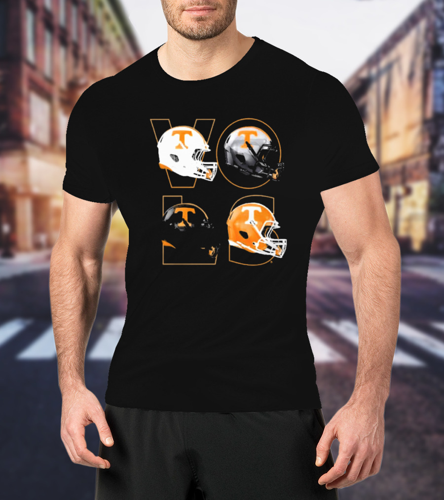 Tennessee Vols Multi Helmets NCAA Comfort Colors T-Shirt