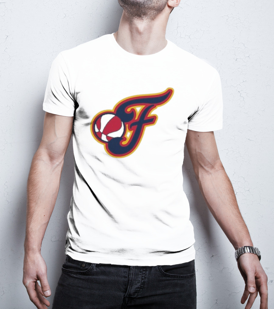 Youth Indiana Fever F Logo Basketball Grey T-Shirt